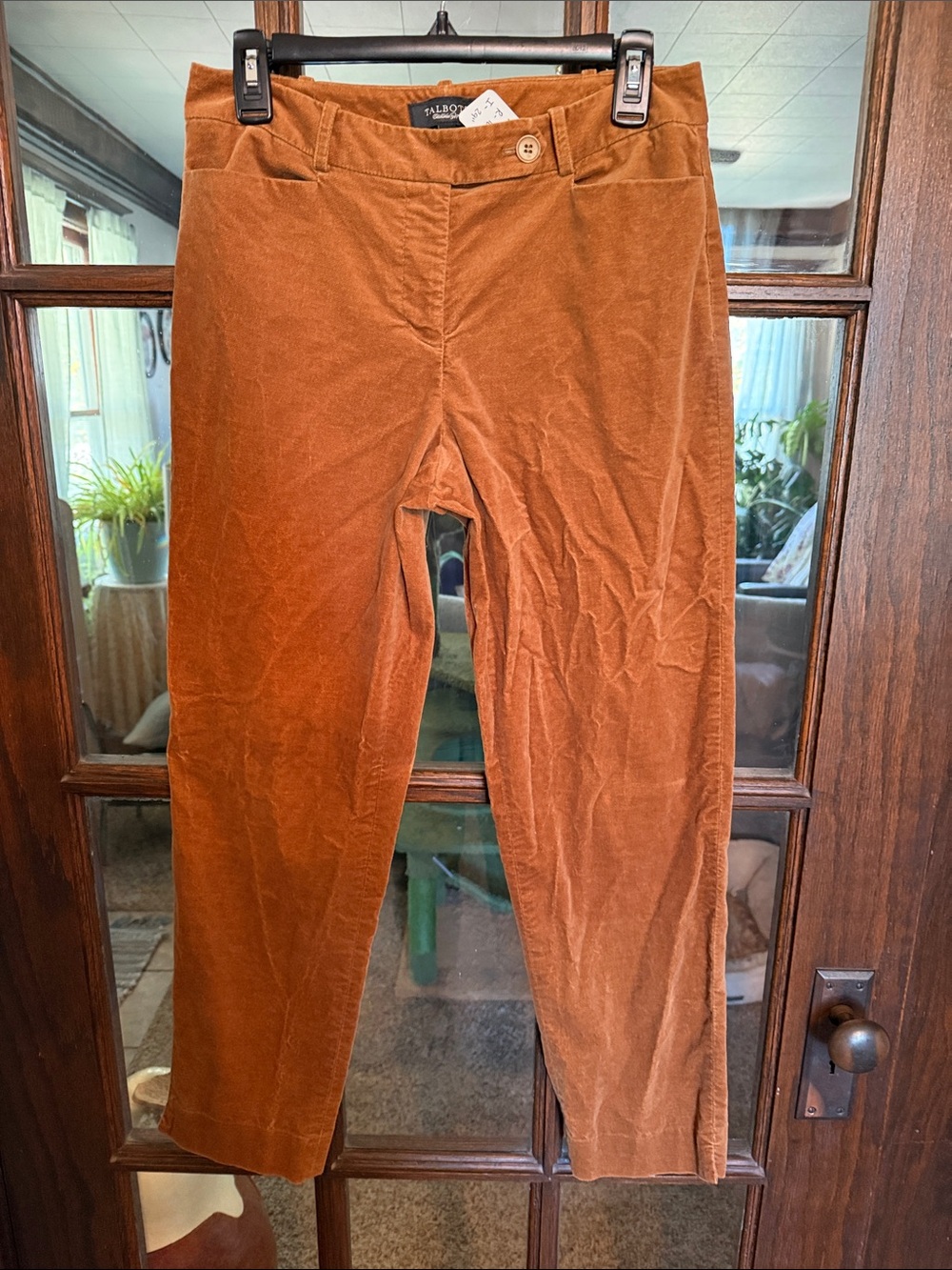 Talbots Rust Corduroy Ankle Pants